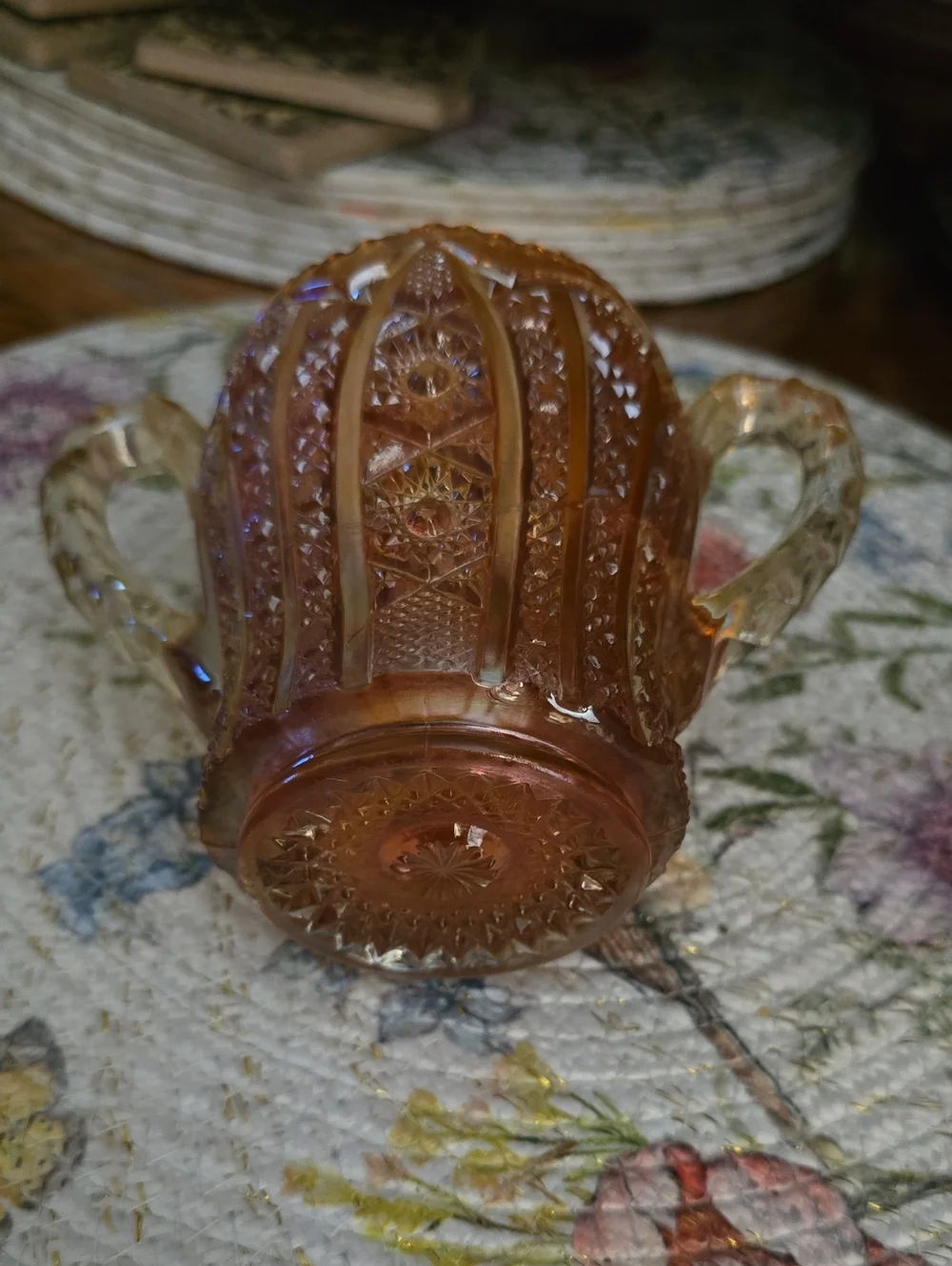 Vintage Gold Irridescent Carnival Glass